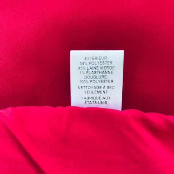 NWT! sea NY Wool Traditions A-Line Zip Skirt FUCHSIA Contrast red satin lining 0 - Picture 14 of 14